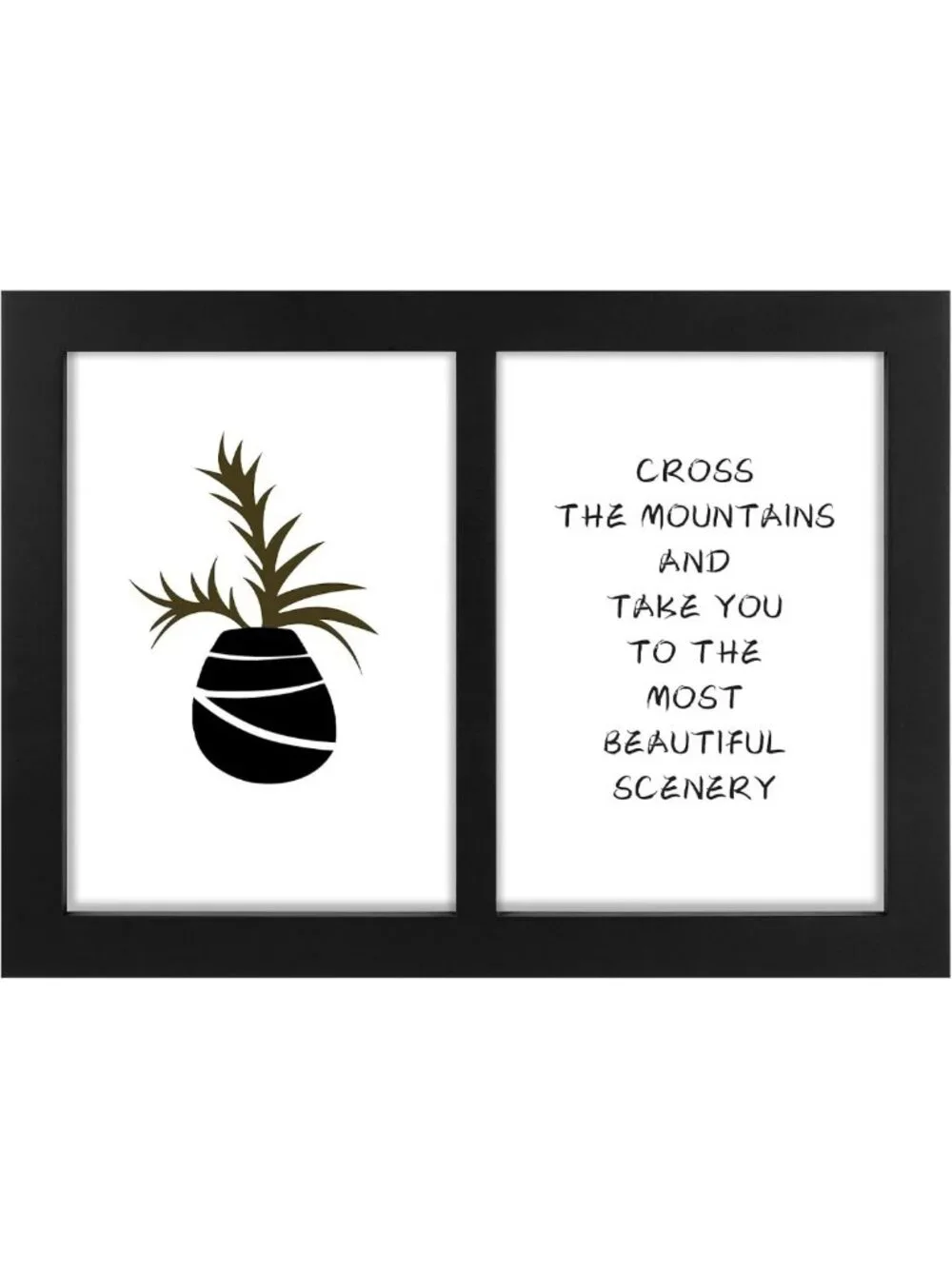 Elegant 5x7 Double Picture Frame for Two Photos - Stylish Black Home Decor